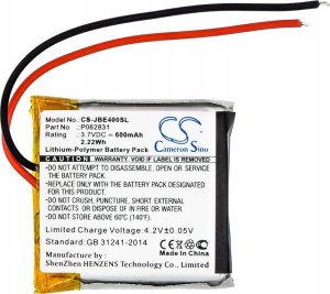 Bateria Cameron Sino Akumulator Bateria Typu P062831 Do Słuchawek Jbl Synchros S400bt / Tune 600bt / Tune 500bt / Cs-jbe400sl 2