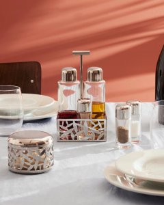 Alessi Cactus Condiment Set - oil,vinegar,S+P,spices MSA16 14