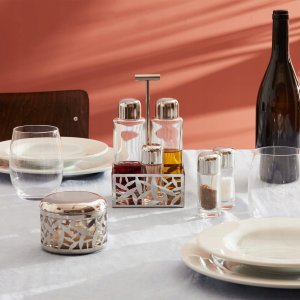 Alessi Cactus Condiment Set - oil,vinegar,S+P,spices MSA16 19
