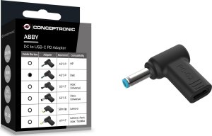 Adapter USB Conceptronic ABBY15PC02 USB-C - DC-in Czarny  (ABBY15PC02) 3