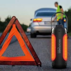 Lampa stołowa Realpower RealPower LED outdoor Light 190,solar,schwarz,6.000mAh 5