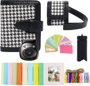 LoveInstant Zestaw 5w1 Akcesoria Etui Album Naklejki Ramki Statyw Do Fuji Instax Pal / Czarny 1