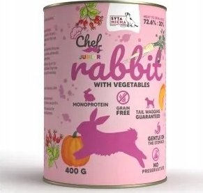 Syta Micha mokra karma dla szczeniaka królik z warzywami 400g 2