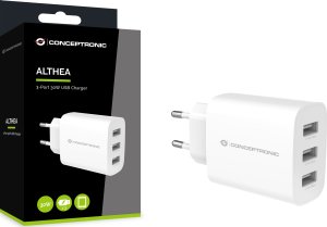 Kabel zasilający Conceptronic Conceptronic ALTHEA13W 3-Port 30W USB-Charger 4