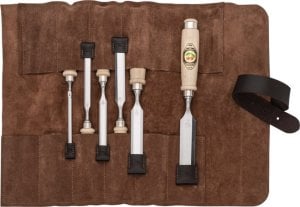 Kirschen Kirschen Firmer Chisel Set 6pcs. Leather Bag 6-10-12-16-20-26 1