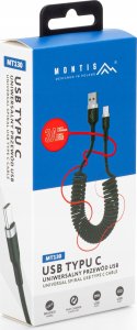 Kabel USB Montis USB-A - USB-C 1.5 m Czarny (MT130) 4