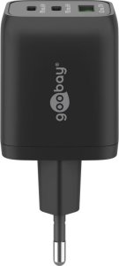 Ładowarka Goobay USB-C PD multiport fast charger Nano 65 Watt (black, 1x USB-A, 2x USB-C PD, GaN technology) 6