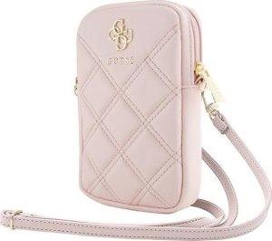 Guess Guess Zip Quilted 4G - Torebka na telefon (różowy) 1