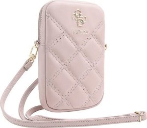 Guess Guess Zip Quilted 4G - Torebka na telefon (różowy) 3