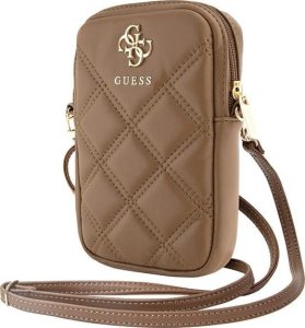 Guess Guess Zip Quilted 4G - Torebka na telefon (brązowy) 1