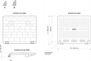 Maul MAUL Füßstütze Standard genoppt 45x35,3cm schwarz 6