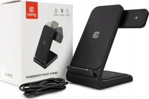 Ładowarka Crong PowerSpot Pivot Stand 3w1 + GaN PD 35W Indukcyjna  (CRG-POWER-BUNDLE1) 4