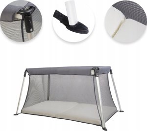 Luna Bambini Luna Bambini, Lekkie łóżeczko turystyczne, szare 5