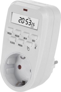 GreenBlue Włącznik czasowy - timer cyfrowy GreenBlue,  max. obciążenie 16A, IP20, GB362 F 4