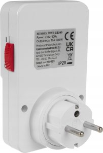 GreenBlue Włącznik czasowy - timer mechaniczny GreenBlue, 48 programów, max. obciążenie 16A, IP20, GB360 E 3