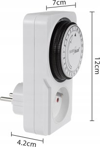 GreenBlue Włącznik czasowy - timer mechaniczny GreenBlue, 48 programów, max. obciążenie 16A, IP20, GB360 E 7