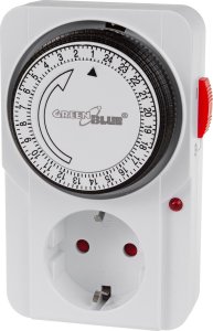 GreenBlue Włącznik czasowy - timer mechaniczny GreenBlue, 48 programów, max. obciążenie 16A, IP20, GB360 F 2