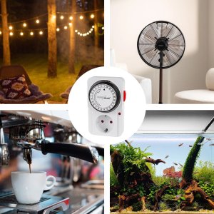 GreenBlue Włącznik czasowy - timer mechaniczny GreenBlue, 48 programów, max. obciążenie 16A, IP20, GB360 F 3