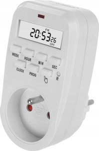 GreenBlue Włącznik czasowy - timer cyfrowy GreenBlue,  max. obciążenie 16A, IP20, GB362 E 4