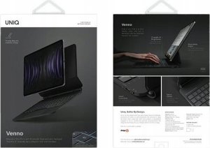 Etui na tablet Uniq Etui z klawiaturą Venno Magnetic Smart do iPad Pro 11" (2021/2022) / Air 10,9" (2020/2022) czarne 3