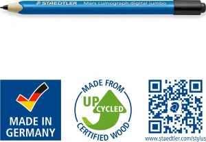 Staedtler Mars Lumograph digital Jumbo 100% PEFC + 5 Spitzen 5