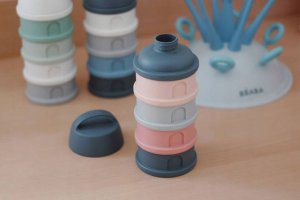 . BEABA Pojemniki na mleko w proszku 4 komory mineral grey/pink (opakowanie zbiorcze 6 szt.) 6
