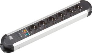 Bachmann Bachmann PRIMO 6-way power strip (black/aluminium, 2 meter cable, 6,500A surge protection) 1