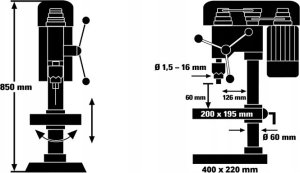 Wiertarka Einhell Einhell pillar drill TC-BD 630/1 (red/black, 630 watts) 5