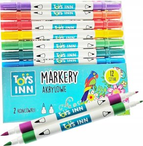 Stnux Markery akrylowe dwie koncówki 12 sztuk 3