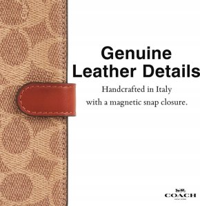 Coach Coach Folio Signature C Case - Etui 2w1 z klapką iPhone 15 Pro Max (Tan) 5