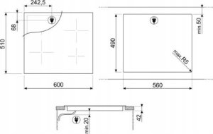Płyta grzewcza Siemens SMEG Elektro-Kochfeld SE364ETD  bk 5