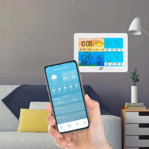 Stacja pogodowa Inne Stacja pogodowa SMART z kolorowym wyś.biała TYUA LXSTP08BS 5