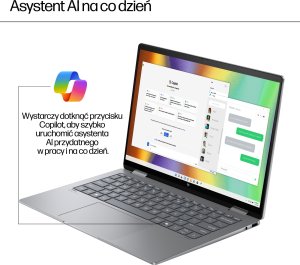 Laptop HP HP ENVY x360 14 - Ryzen 5 8640HS | 14"-WUXGA-Dotyk | 16GB | 512GB | Win11Pro | Srebrna 13