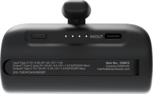 Manhattan MANHATTAN PD Powerbank 5000mAh Typ-C St. 20W schwarz 5