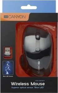 Mysz Canyon CANYON Mysz MW-01, Blue Led Sensor, 6 przycisków, Niebiesko-Szara 5