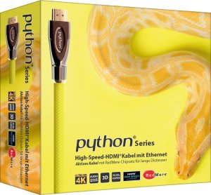 Kabel PYTHON Python HDMI« 2.0 Kabel AKTIV 4K2K Nylongeflecht gelb 30m 5