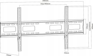 Maclean Uchwyt do TV Maclean, max VESA 800x400, 43-120", 120kg,  MC-420 9