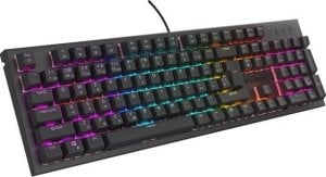 Klawiatura Genesis KLAWIATURA DLA GRACZY GENESIS THOR 303 CZ/SK PODŚWIETLENIE RGB MECHANICZNA SILENT SWITCH CZARNA HOT 1