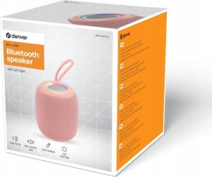 Głośnik Denver Głośnik BT BTV-130P 1200 mAh różowy 2
