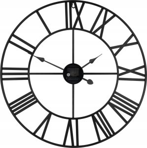 Teesa Aluminiowy duży zegar ścienny 60 cm 3