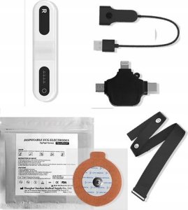 Ciśnieniomierz Wellue 72-godzinny Holter EKG z ekranem Analiza Aplikacja na PC i telefon ER1-LW 3