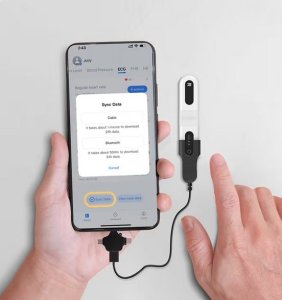 Ciśnieniomierz Wellue 72-godzinny Holter EKG z ekranem Analiza Aplikacja na PC i telefon ER1-LW 8