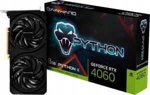 Karta graficzna Gainward Gainward GeForce RTX 4060 Python II, graphics card (DLSS 3, 3x DisplayPort, 1x HDMI 2.1) 1