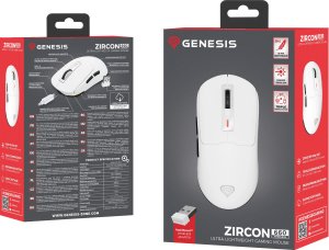 Mysz Genesis ZIRCON 660 BIAŁA (NMG-2192) + Podkładka Genesis Polon 200 L (NPG-1932) GRATIS 14