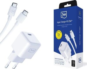 Ładowarka 3MK 3mk síťová nabíječka Hyper Charger PD 25W + kabel USB-C 1