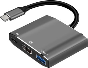 Stacja/replikator Art USB-C męski / HDMI żeński 4K 60Hz / 1x USB3.0 / USB-C 0.15m 1