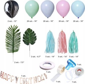 Hedo Zestaw dekoracji, balonów urodzinowych - kolorowy 3