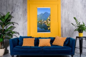 Grzejnik Trio Grzejnik na podczerwień - giętki panel grzewczy 430W TRIO wzór 13 wioska, wymiary 100x57cm z regulatorem 3