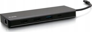 HUB USB C2G C2G USB C Docking Station - Dual Monitor Docking Station with 4K HDMI, USB, Ethernet, and AUX - Power Delivery up to 60W - Dockingstation - USB-C / Thunderbolt 3 - 2 x HDMI - GigE - TAA-konform 5