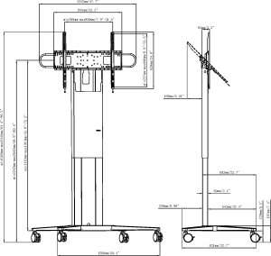 Vision Stojak podłogowy na monitor 47" - 100" (VFM-F51T) 9